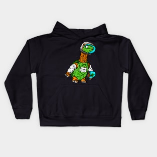 miss turtle, space astronaut. cute cartoon drawing. Kids Hoodie